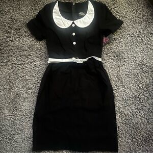 NWT Rock Steady Black and White Peter Pan Collar Dress